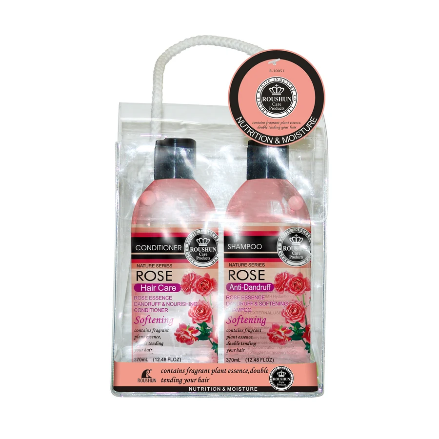 ROUSHUN Rose Hair Conditioner 370 ml + 370 ml model R-10051 product packaging for private label OEM/ODM