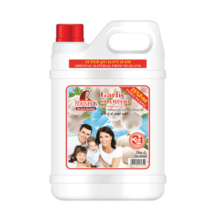 ROUSHUN Garlic Shampoo 4 L model RS-29358 product packaging for private label OEM/ODM