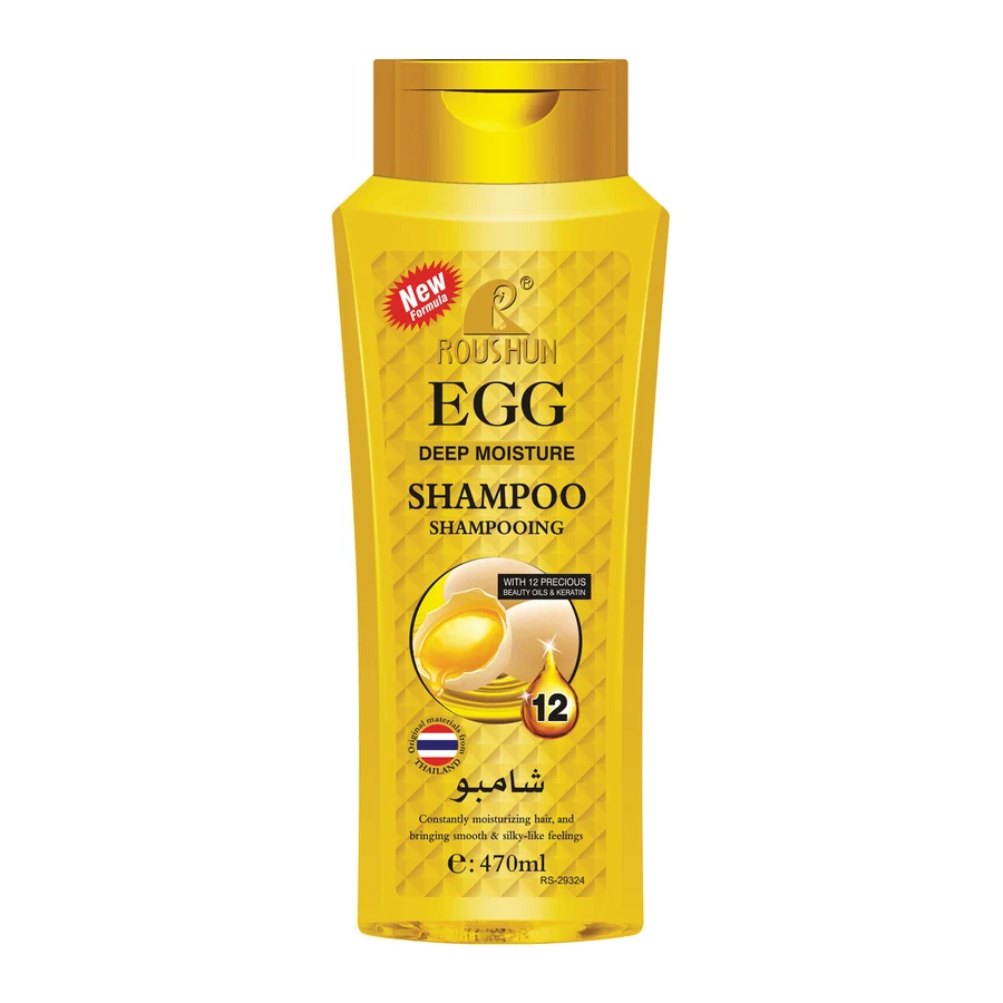 ROUSHUN Egg Shampoo 470 ml model RS-29324 product packaging for private label OEM/ODM
