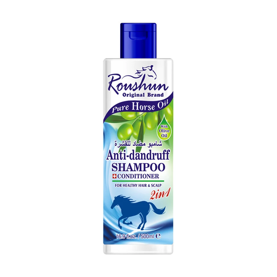ROUSHUN Anti-Dandruff 2-in-1 Shampoo and Conditioner 500 ml model RS-30031 product packaging for private label OEM/ODM