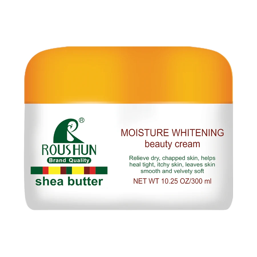 ROUSHUN Shea Butter Face and Body Cream 300 ml model RS-29943 product packaging for private label OEM/ODM