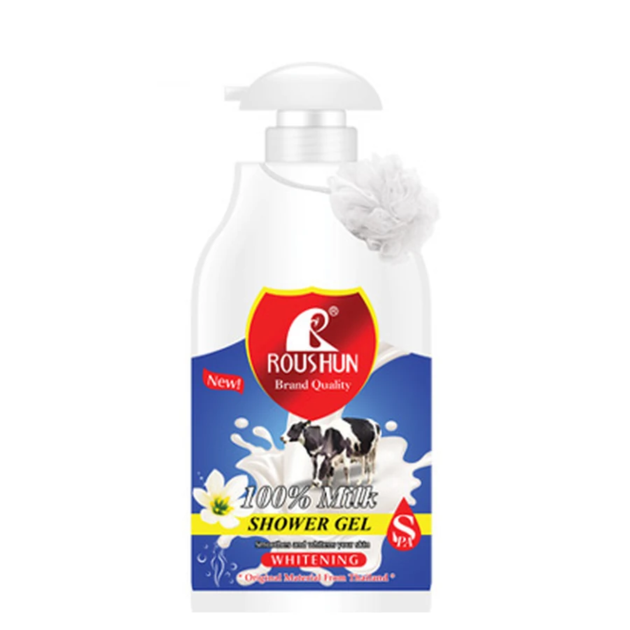 ROUSHUN Milk Shower Gel 1500 ml model RS-29392 product packaging for private label OEM/ODM