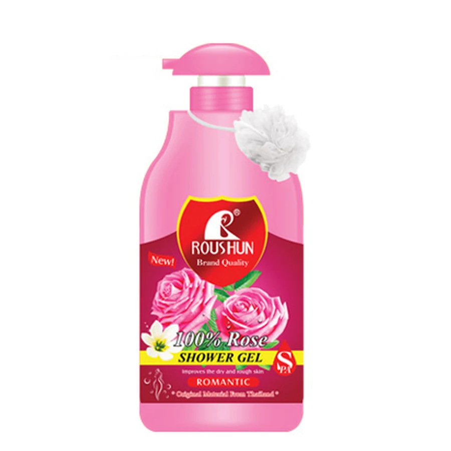 ROUSHUN Rose Shower Gel 1500 ml model RS-29395 product packaging for private label OEM/ODM