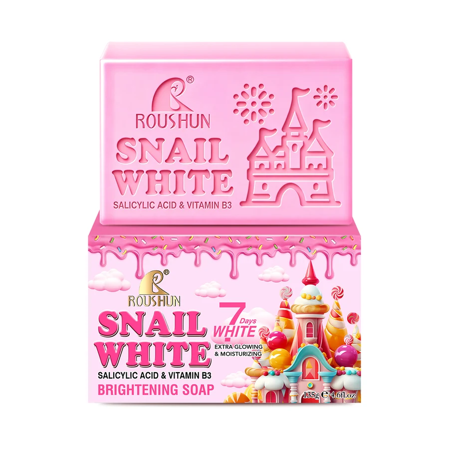 ROUSHUN Snail White Bar Soap 135 g model RS-31071 product packaging for private label OEM/ODM