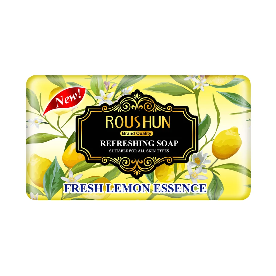 ROUSHUN Lemon Bar Soap 200 g model RS-29853 product packaging for private label OEM/ODM