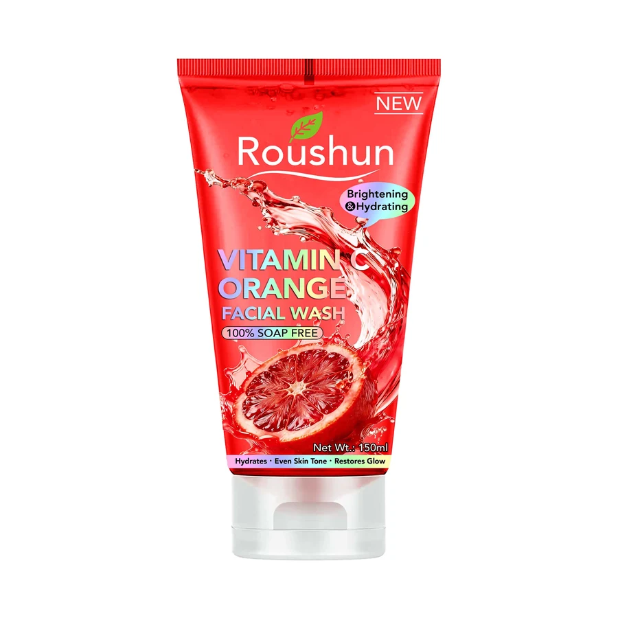ROUSHUN Vitamin C Facial Cleanser 150 ml x 12 model RS-31063 product packaging for private label OEM/ODM