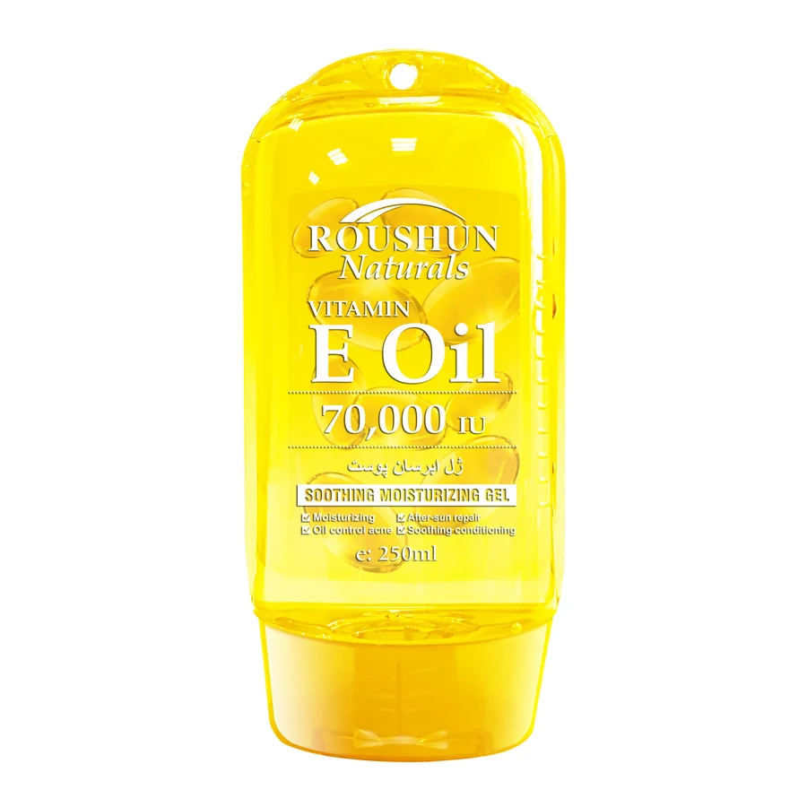 ROUSHUN Vitamin E Body Gel Oil 250 ml model RS-29938 product packaging for private label OEM/ODM