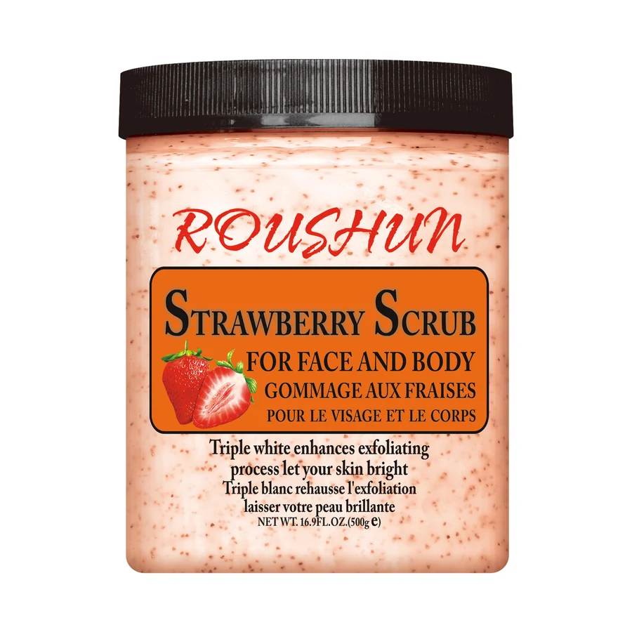 Strawberry Body Scrub 500 ml model RS-29633 product packaging for private label OEM/ODM