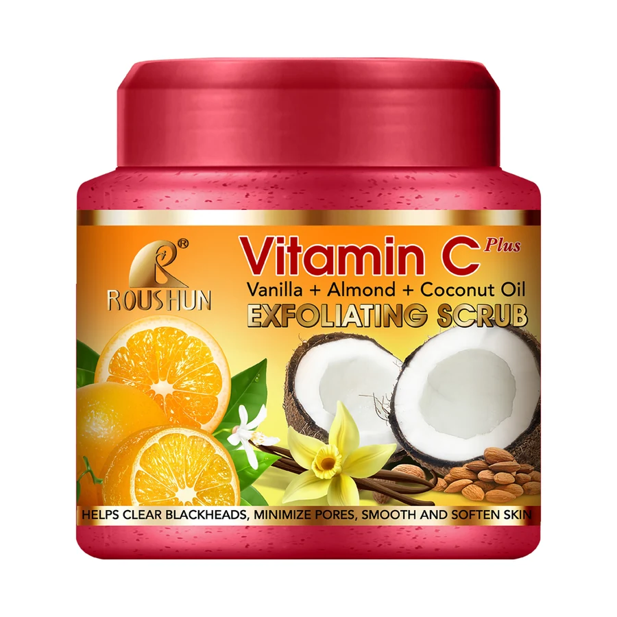 Vitamin C Body Scrub 750 ml model RS-30786B product packaging for private label OEM/ODM
