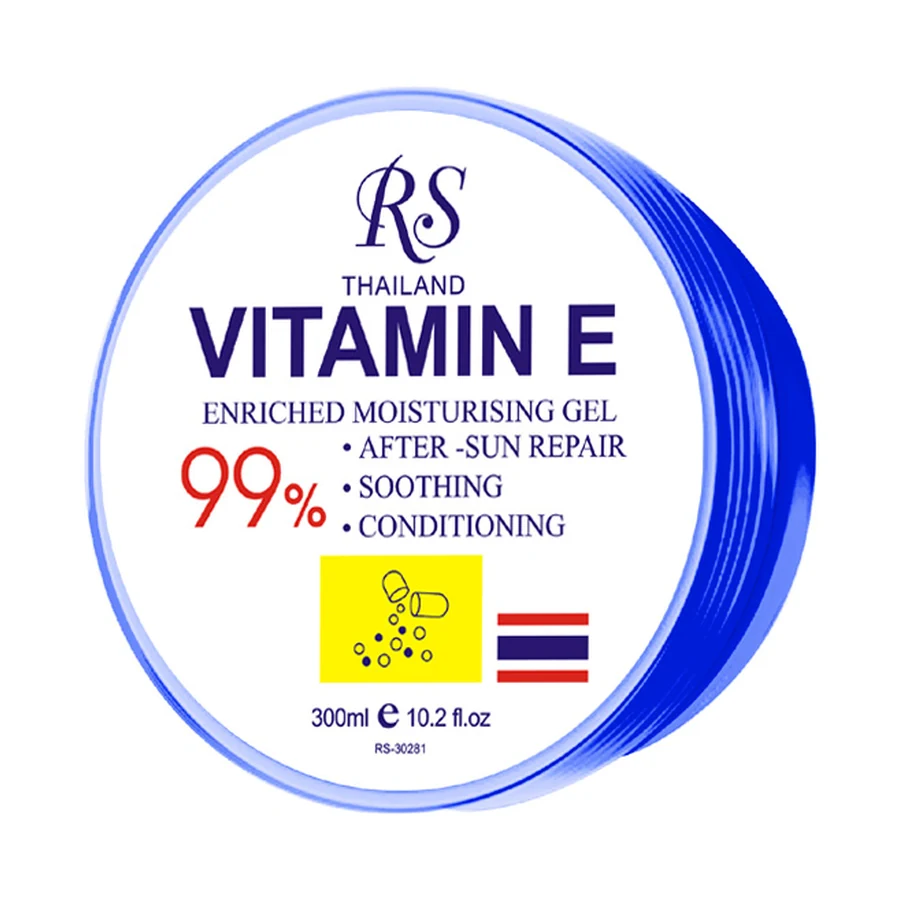 Vitamin E 99% Skin Gel 300 ml model RS-30281 product packaging for private label OEM/ODM