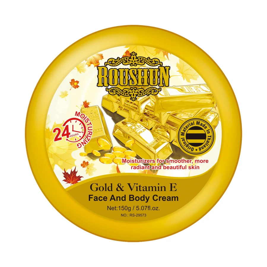 Vitamin E Gold Body Cream 150 g model RS-29573 product packaging for private label OEM/ODM